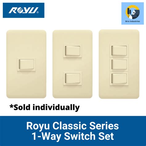 Royu 1 Gang (3 Way Switch) Set (Classic Series).